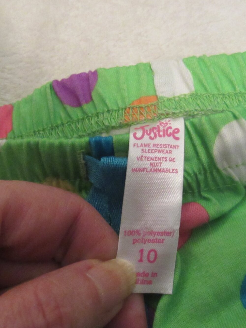 Justice 2 Piece Dog & Cat Pajamas Size 10 USED - Picture 9 of 10